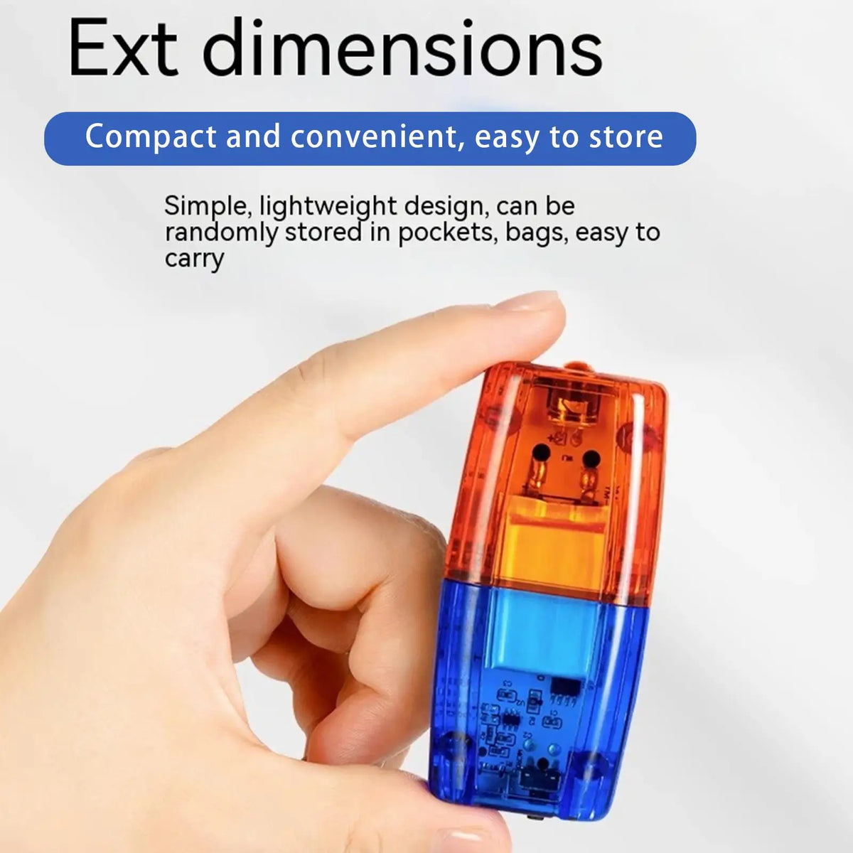 LED Strobe Shoulder Warning Light Red Blue | Clip-On Safety Safety Strobe Light QXL