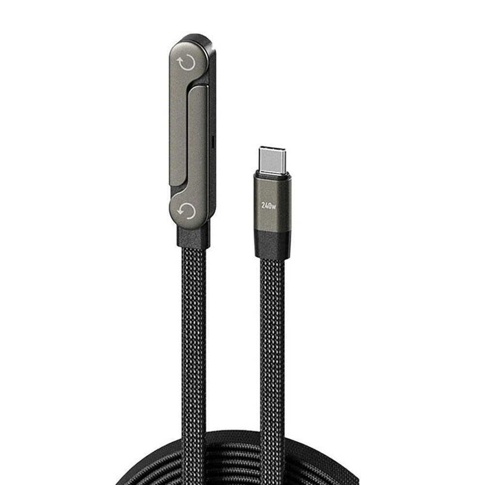 2-in-1 USB-C 240W Fast Charging Cable & Foldable Stand USB-C Charging Cable QXL C to C 240W