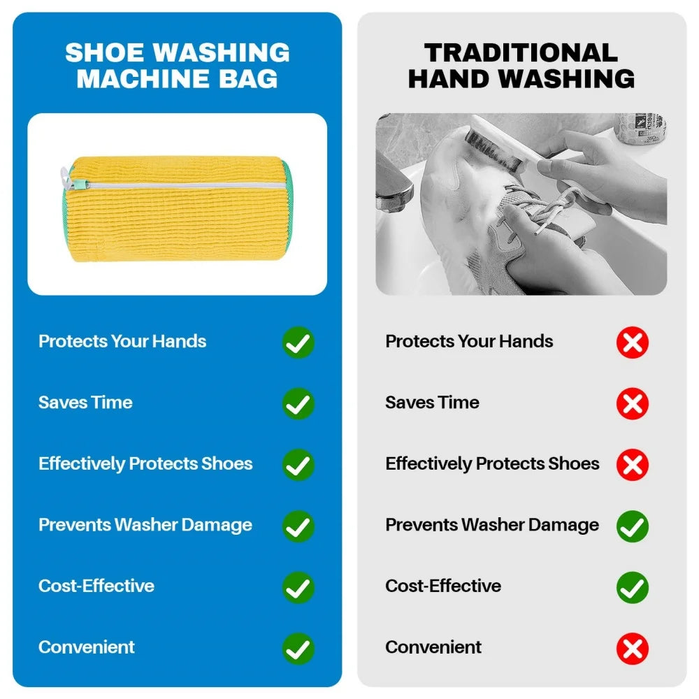 Reusable Shoe Washing Bag | Chenille Microfiber Laundry Bag Shoe Laundry Bag QXL