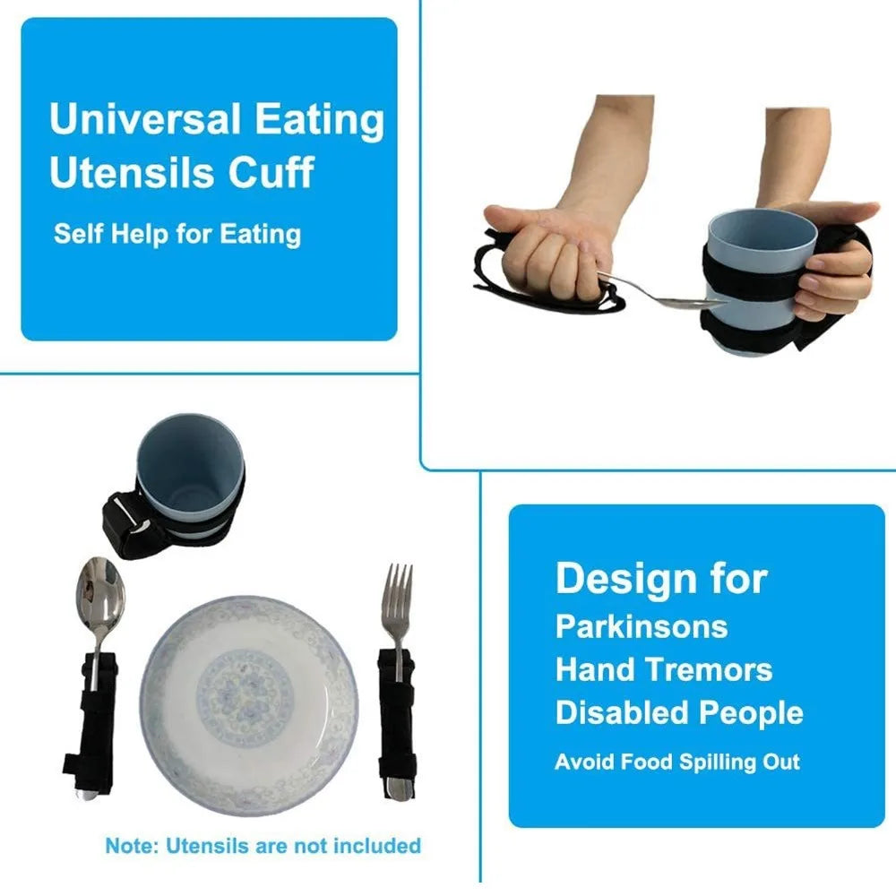 Adaptive Utensil Holder Strap | Anti-Shake Eating Bracelet Adaptive Utensil Strap QXL