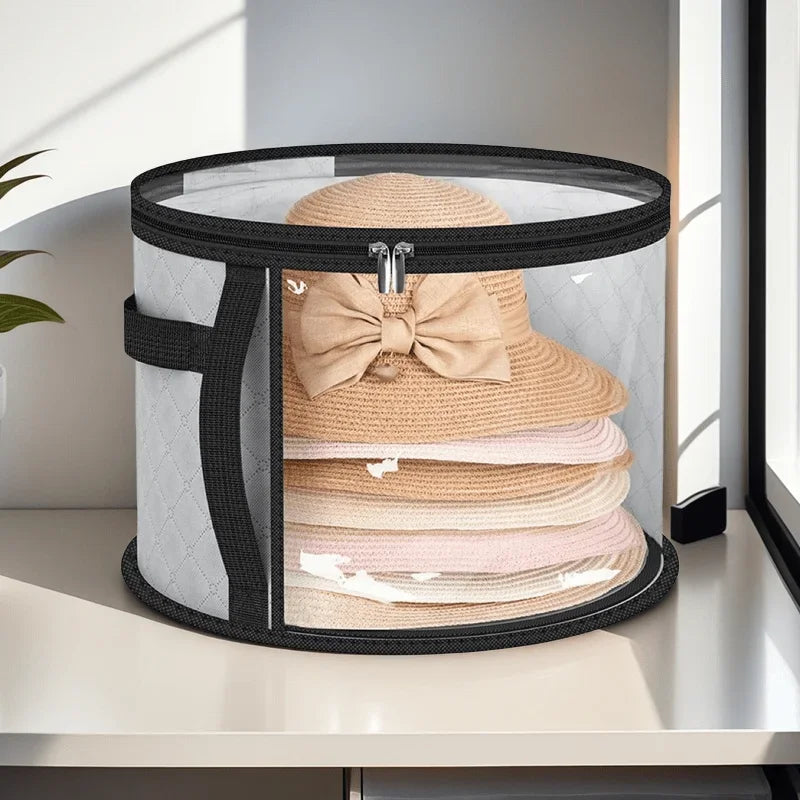 Extra-Large Foldable Hat Storage Box | Clear Window Hat Storage Box QXL