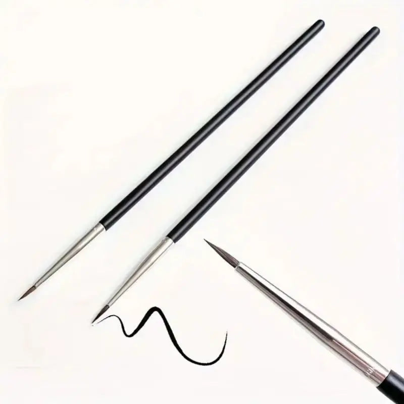 2-Pack Fine Tip Eyeliner Brushes – Soft Nylon Eye Makeup Set Eyeliner Brush Set QXL
