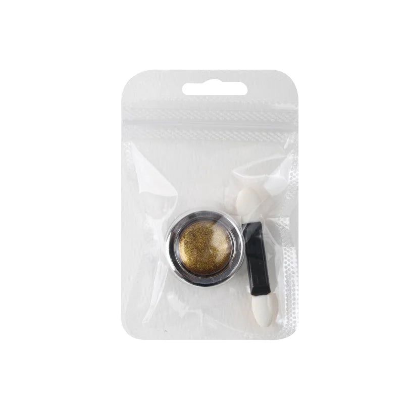 Mirror Chrome Nail Powder | Gold, Rose Gold & Silver Glitter Chrome Nail Powder QXL
