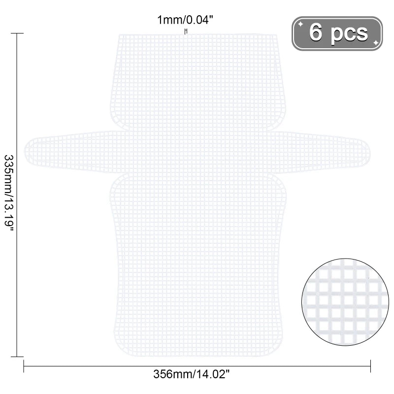 Plastic Mesh Canvas Sheets 10-Pack | DIY Knit Bag Making Mesh Canvas Craft Sheets QXL AECH04-10308
