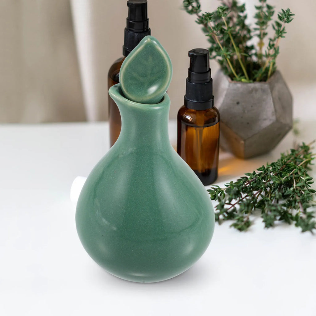 Ceramic Essential Oil Bottle | Glazed Aromatherapy Canister Aromatherapy Oil Bottle QXL