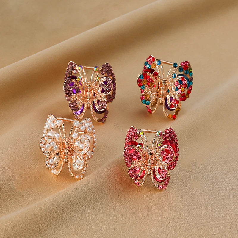 Rhinestone Crystal Hair Claw Clip – Bird Nest Bun Twist Hair Claw Clip QXL