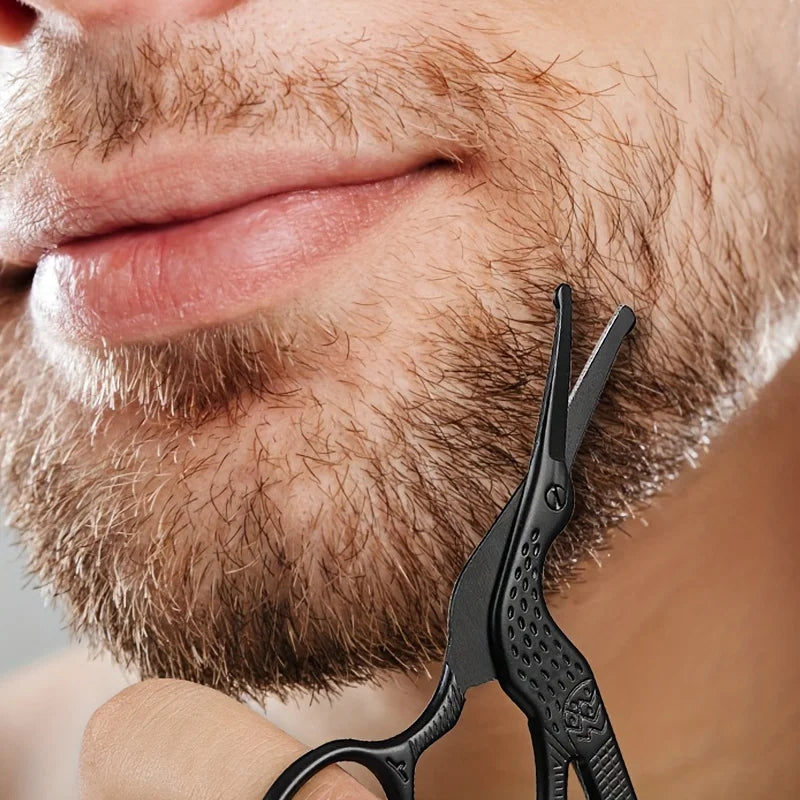 Round Tip Stork Scissors – Eyebrow, Nose & Beard Grooming Grooming Scissors QXL