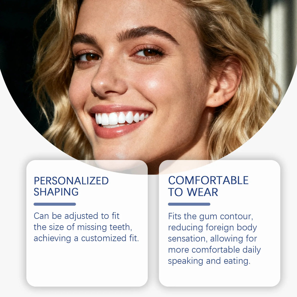 Feimuko Moldable Temporary False Teeth | Shapeable Denture Kit Moldable Denture Kit QXL