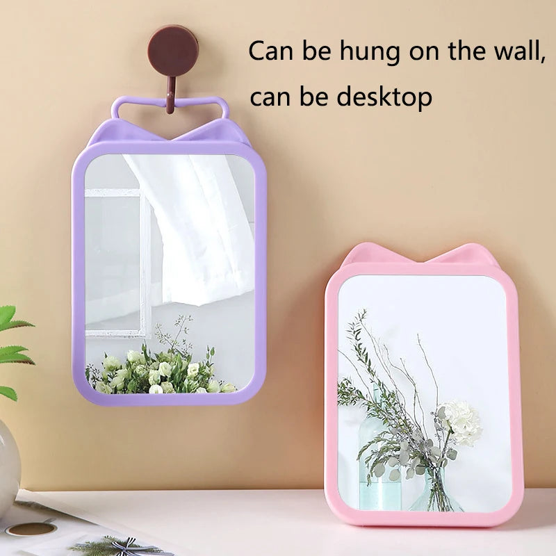 Cat Ear HD Makeup Mirror | Hanging & Desktop Vanity Mirror Vanity Makeup Mirror QXL