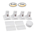 Magnetic Baby Cabinet Locks | 12-Pack Child Safety Drawer Latch Baby Safety Lock QXL A61 4 Locks 1 Keys