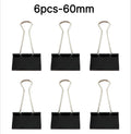 Extra Large 50/60mm Binder Clips | Heavy Duty Paper Clamps Binder Clips QXL 6pcs-60mm