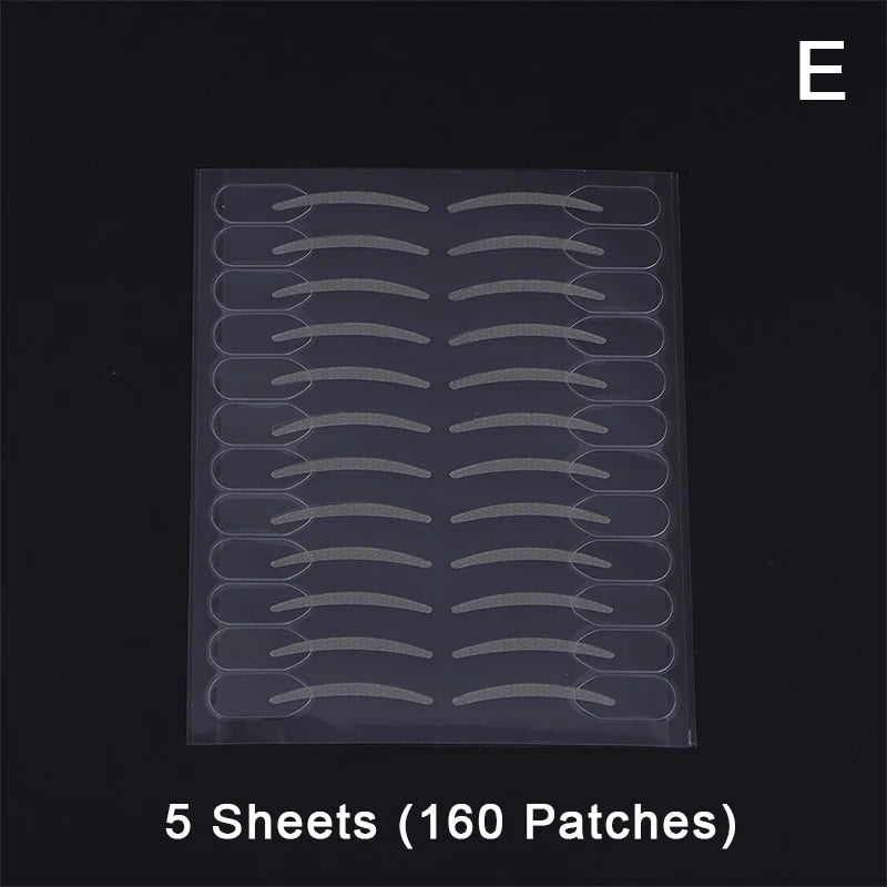 Invisible Double Eyelid Stickers with Handle | 96–320 Patches Eyelid Tape Stickers QXL 5 sheets E