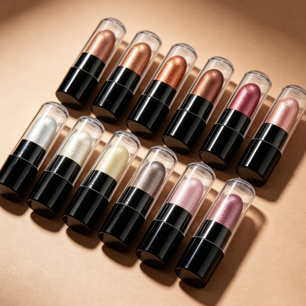 DNM 12-Color Capsule Eyeshadow Stick Set | Pearl & Shimmer Eyeshadow Stick Set QXL