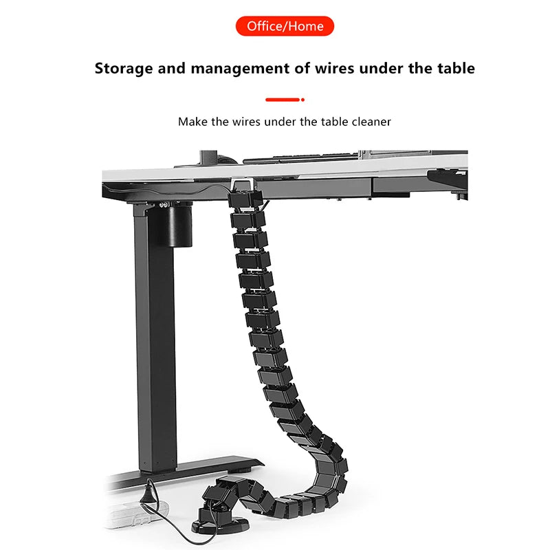 78cm Snake Cable Organizer | Under-Desk Wire Management Sleeve Cable Management Sleeve QXL