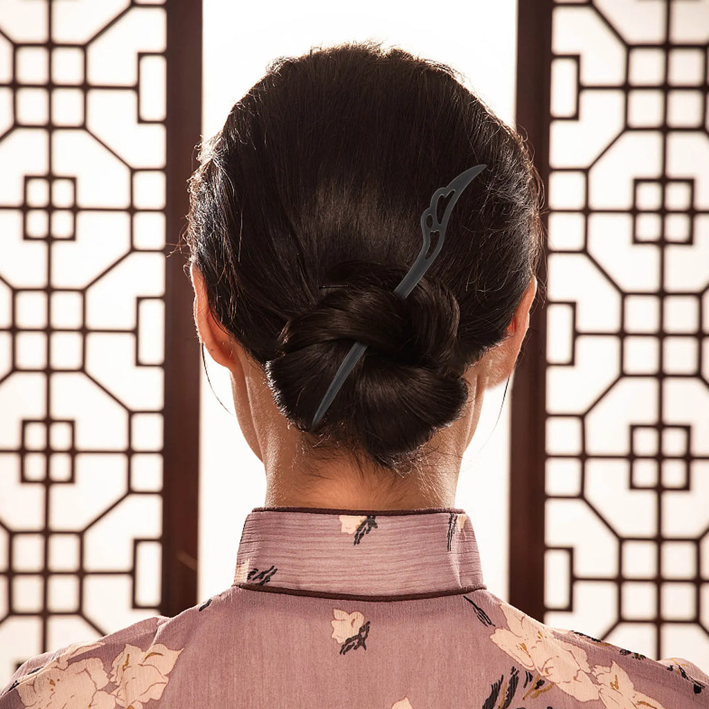 Ebony Wood Hair Stick | Chinese Vintage Hairpin for Buns Wood Hair Stick QXL Default Title