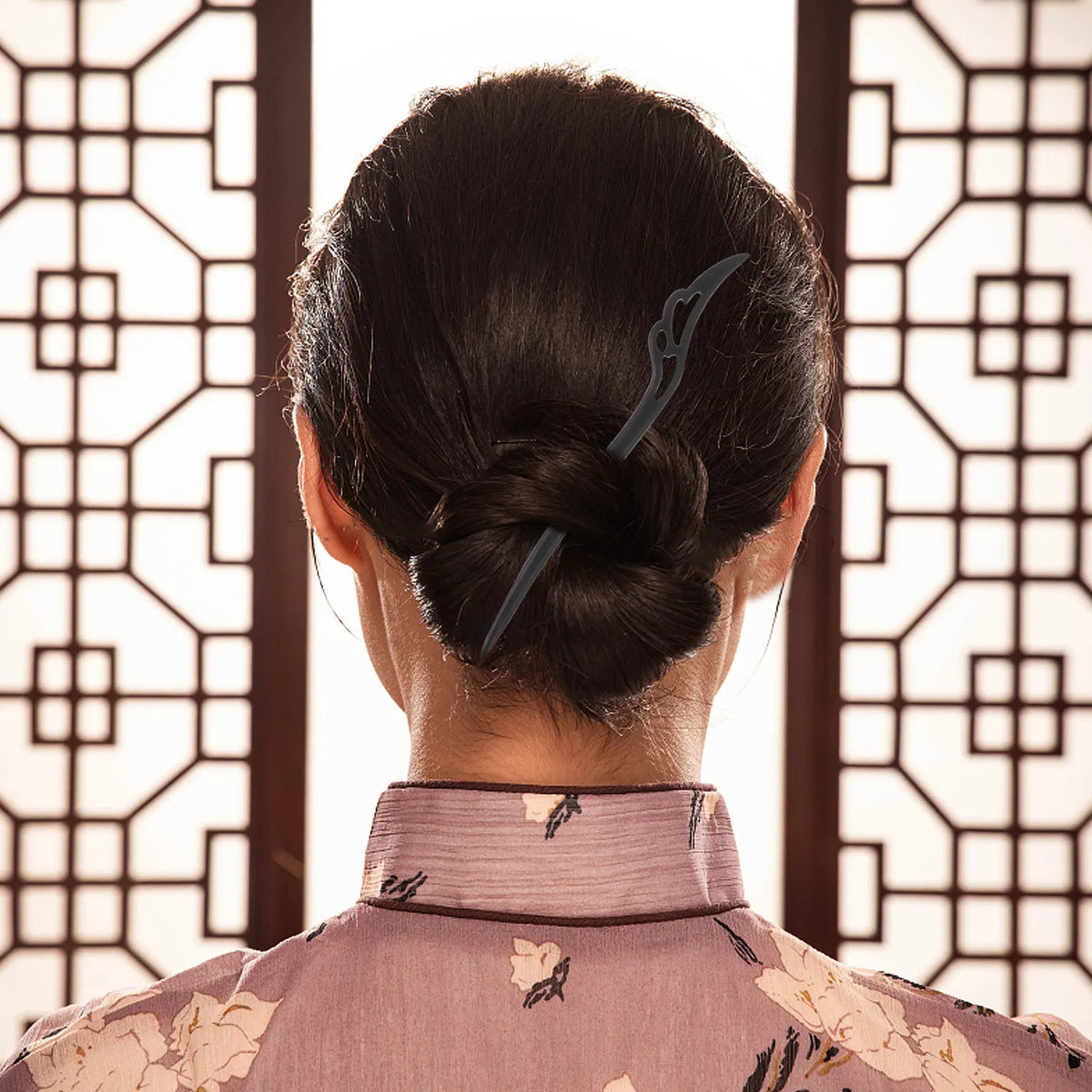 Ebony Wood Hair Stick | Chinese Vintage Hairpin for Buns Wood Hair Stick QXL Default Title