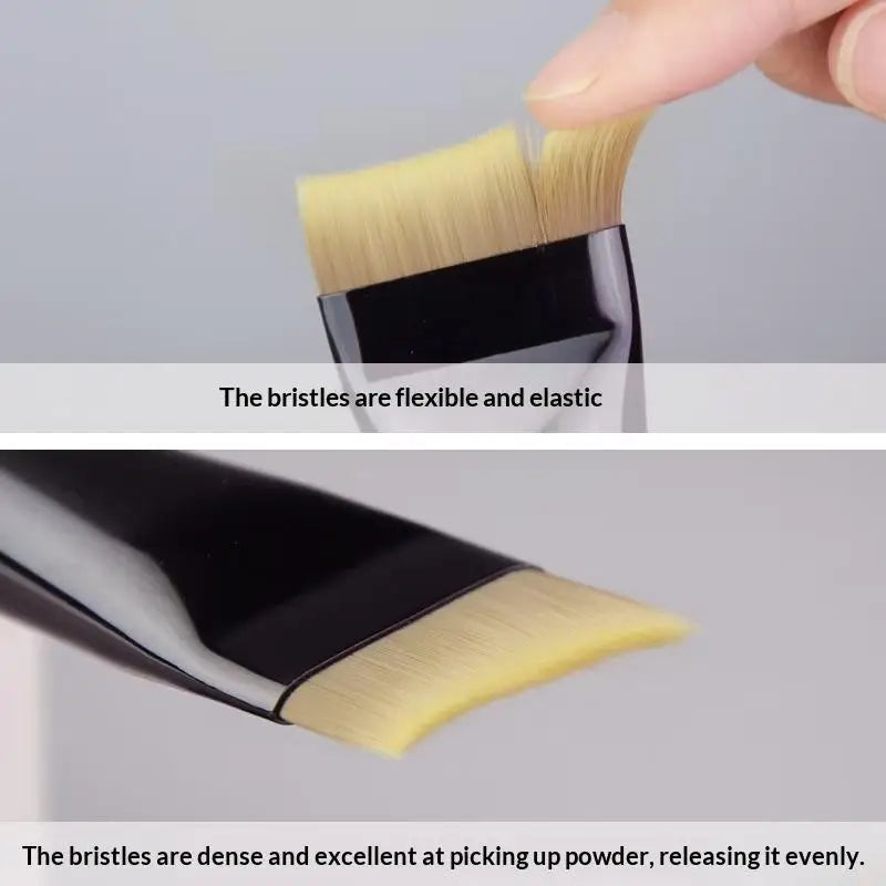 Flat Arc Foundation Brush – Soft Synthetic Bristles | Streak-Free Foundation Makeup Brush QXL