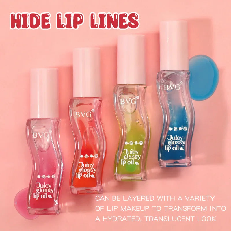 Juicy Glossy Lip Oil – Double Color Shiny Lip Gloss & Plumper Lip Oil Gloss QXL