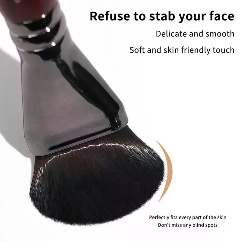 Flat Foundation & Concealer Makeup Brush | Soft Synthetic Foundation Makeup Brush QXL