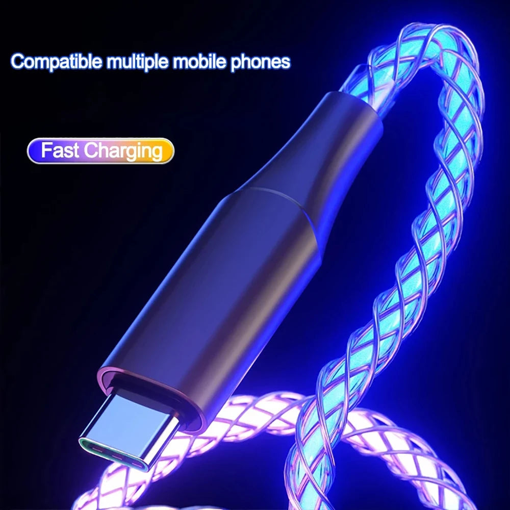 66W RGB USB-C Fast Charging Cable | iPhone & Android USB-C Charging Cable QXL