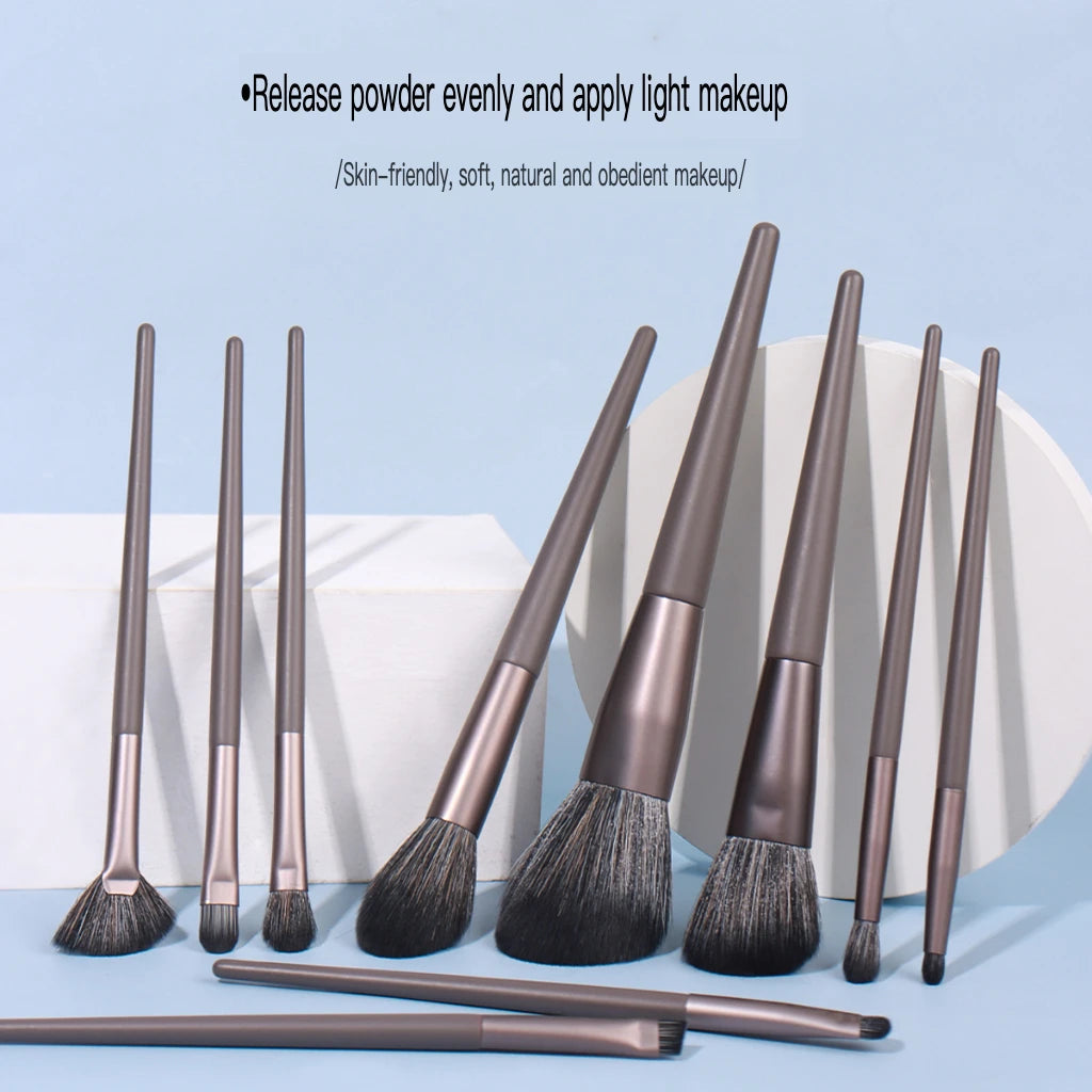 10-Piece Makeup Brush Set | Eye Shadow, Blush & Face Brushes Makeup Brush Set QXL
