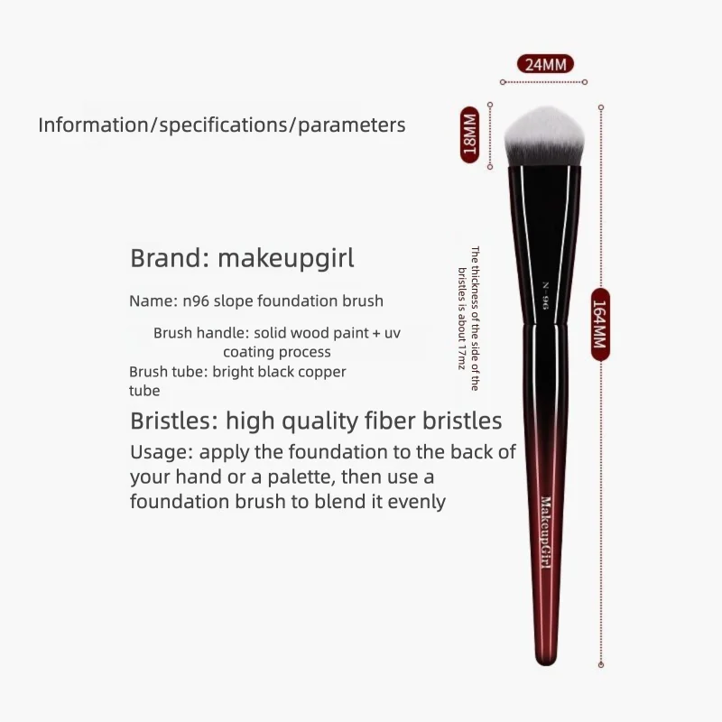 Triangular Slope Foundation Brush | Liquid Foundation Makeup Foundation Brush QXL N96 Foundation 01