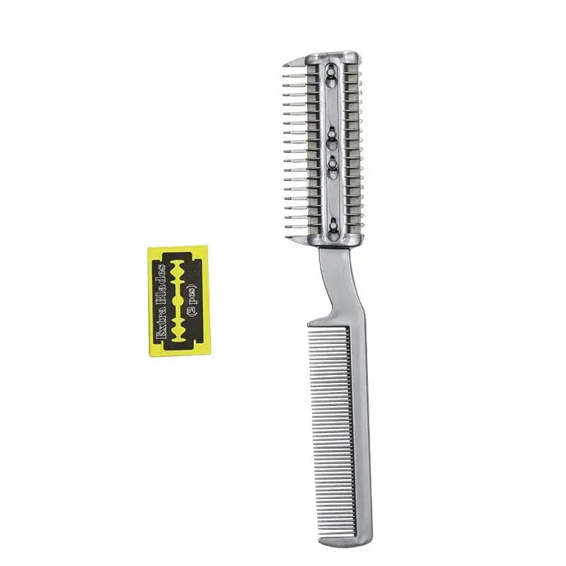 Pet Hair Thinning Razor Comb – Dog & Cat Grooming + 2 Blades Pet Grooming Comb QXL A1
