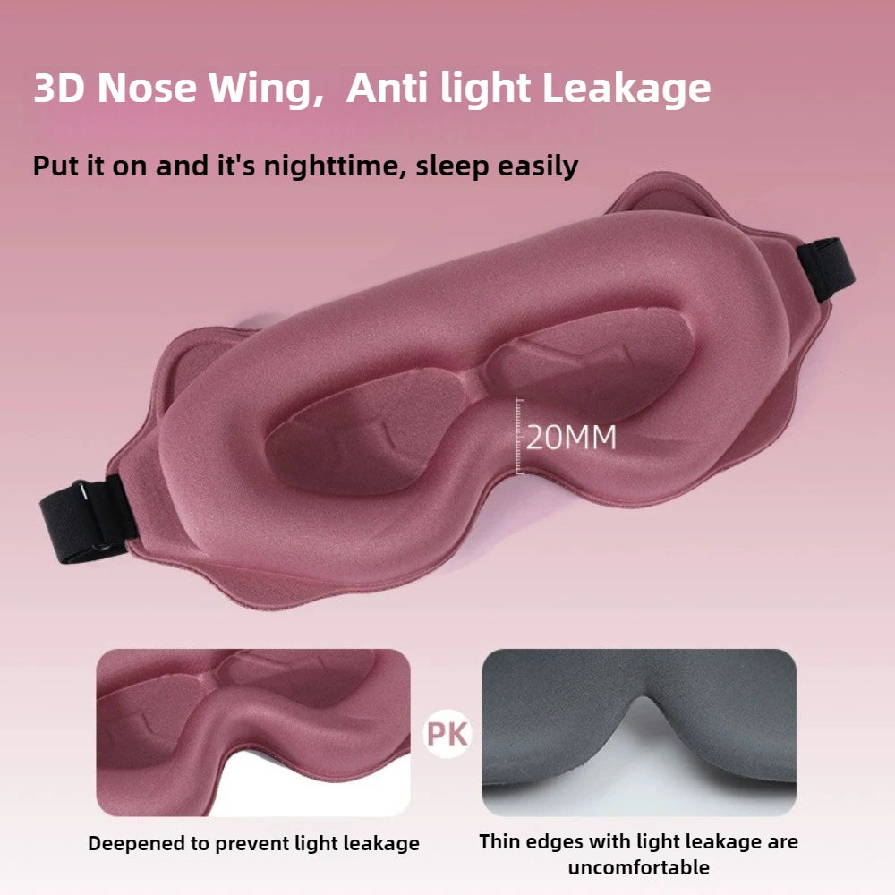 3D Contoured Sleep Mask – Blackout Eye Mask for Travel & Rest Sleep Eye Mask QXL