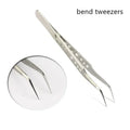 Professional Eyelash Extension Tweezers – Stainless Steel Set Lash Extension Tweezers QXL Bend Tweezer