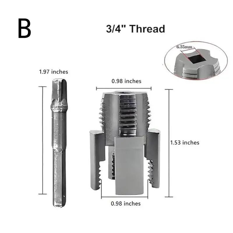 Dual-Use PVC Pipe Thread Cutting Tool | Internal & External Pipe Threading Tool QXL B