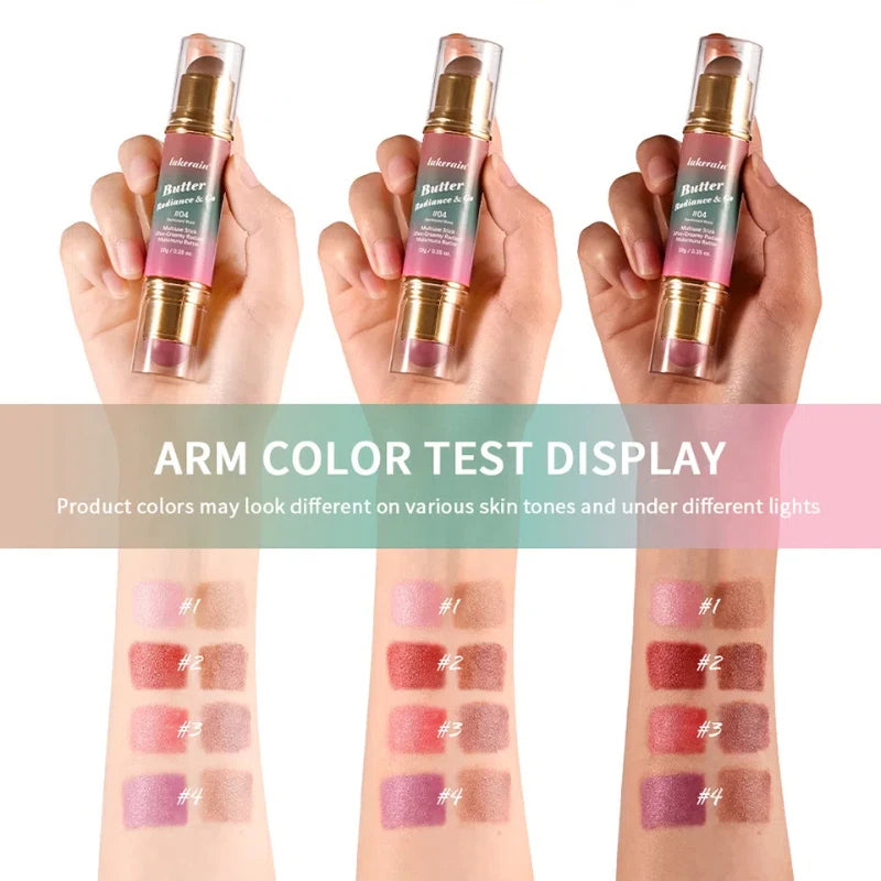 Lakerain 4-in-1 Butter Radiance Makeup Stick | Lips Eyes Cheeks Multi-Use Makeup Stick QXL