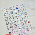 5D Lace Flower Nail Stickers | Crystal Diamond Pearl Decals Nail Art Stickers QXL M-1223
