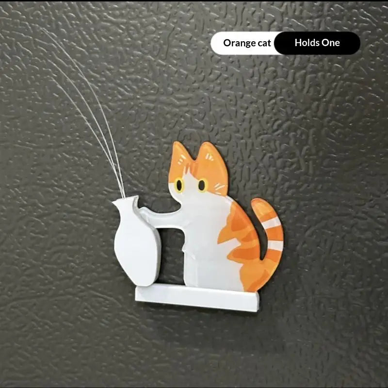 Acrylic Cat Whisker Magnetic Holder | Cartoon Fridge Ornament Decorative Fridge Magnet QXL D