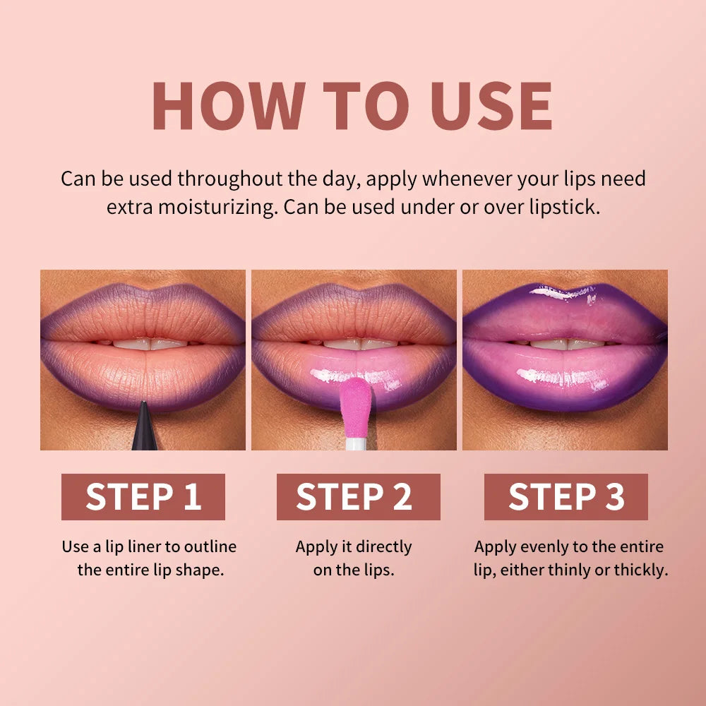 Lip Liner & Lip Gloss Set | Long-Lasting Moisturizing Duo Lip Liner Gloss Set QXL