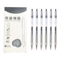 6-Pack 0.5mm Gel Pens Black Blue Red | ST Nib, Silicone Grip Gel Pen Set QXL Black