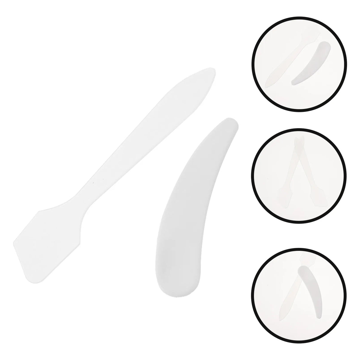 10-Pack Transparent Makeup Spatulas | Cream Scoop Applicator Cosmetic Spatula Set QXL