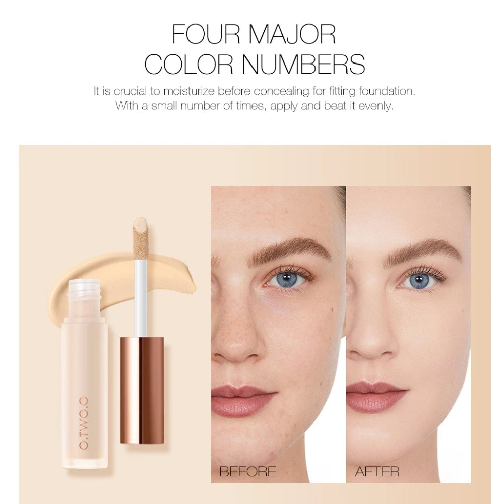 O.TWO.O Liquid Concealer | 4 Shades Waterproof Full Coverage Liquid Concealer QXL