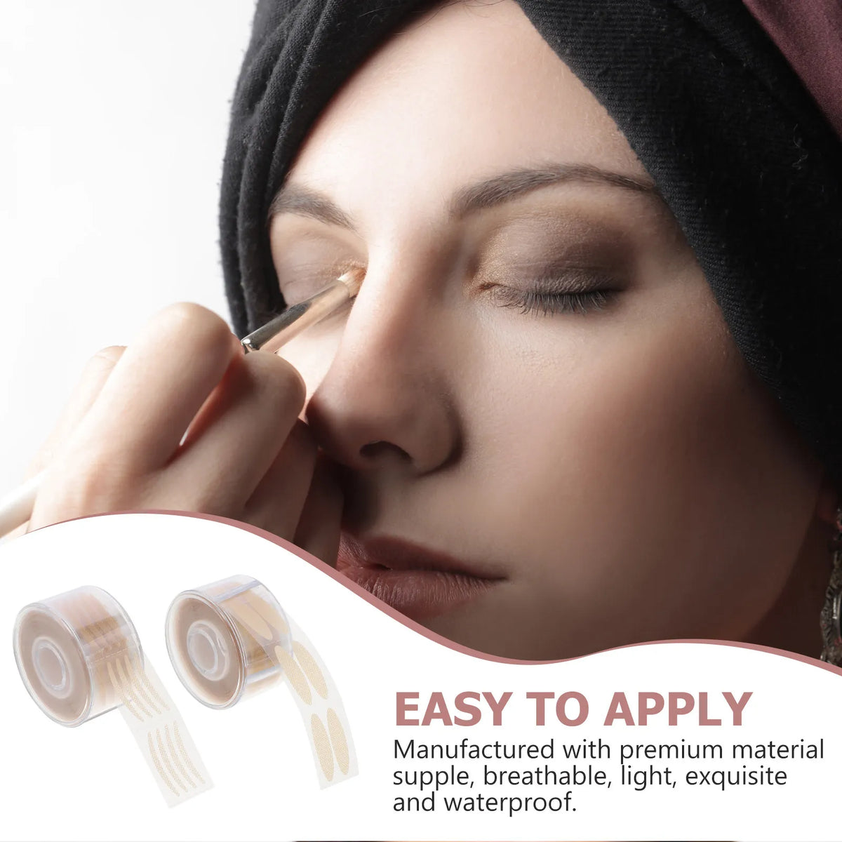 2400 Invisible Double Eyelid Tape Strips – Natural Eye Lift Eyelid Lift Tape QXL