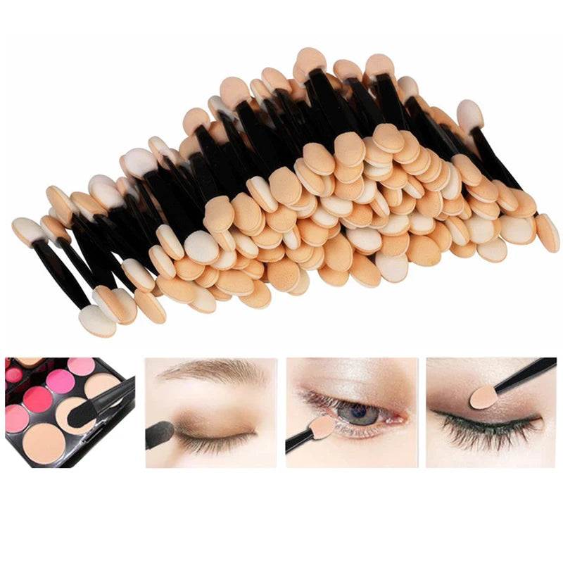50/100-Pack Dual-Sided Eyeshadow Sponge Brushes | Applicators Eyeshadow Sponge Brush QXL
