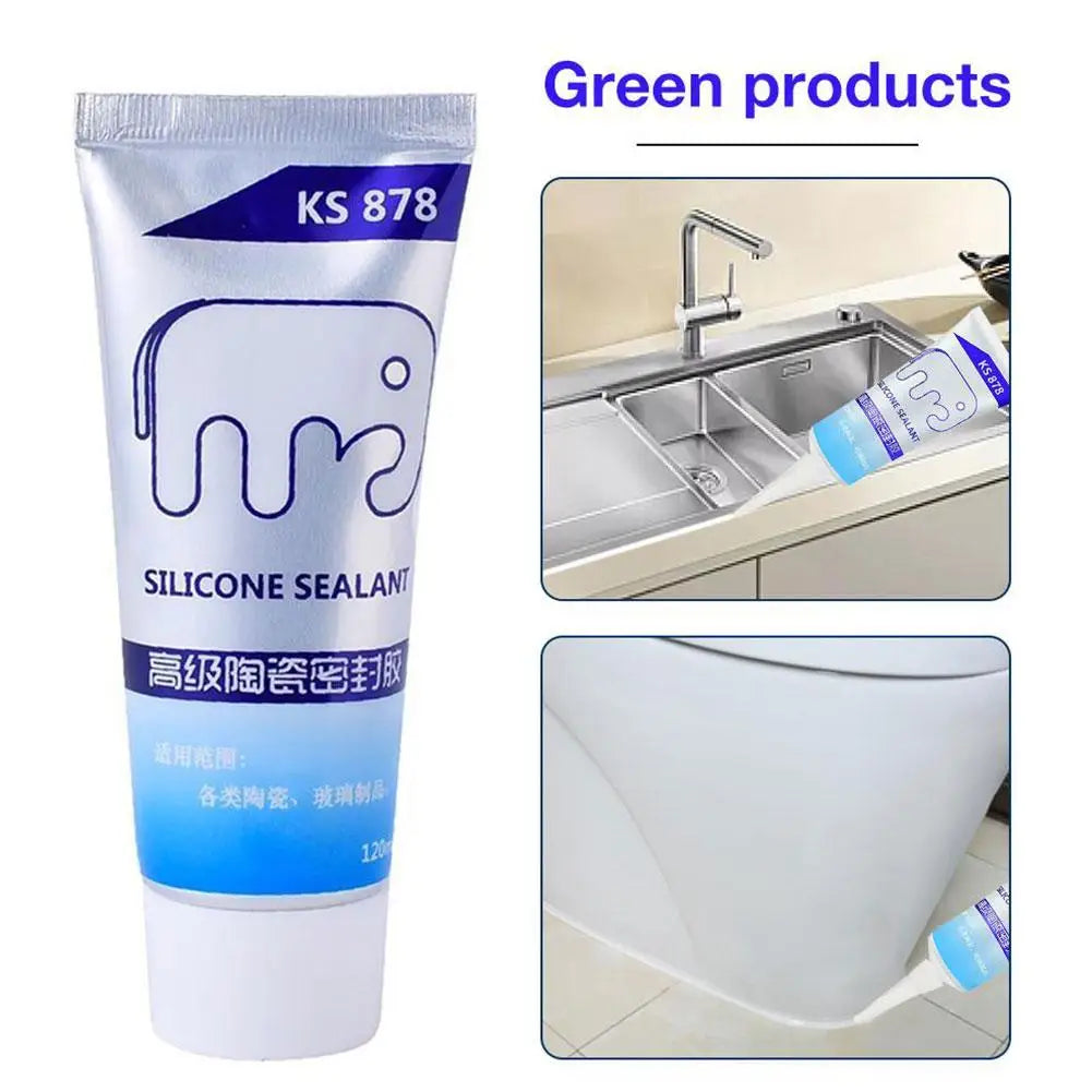 120ml Waterproof Silicone Sealant | Fast-Dry Mould-Proof Caulk Silicone Sealant QXL