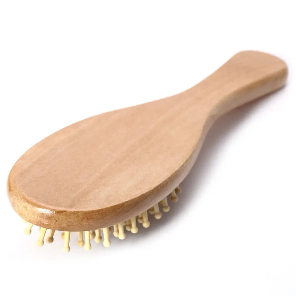 Bamboo Wooden Hair Vent Brush & Scalp Massage Comb | Antistatic Scalp Massage Brush QXL
