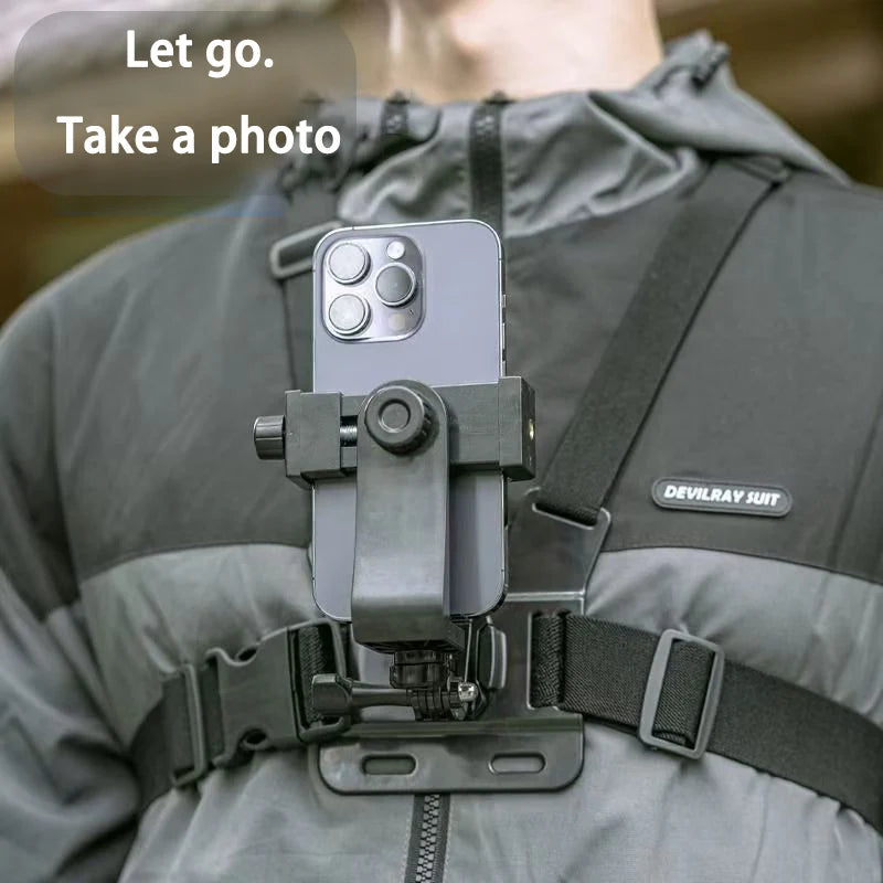 Adjustable Chest Mount Harness for Action Cameras & Phones Camera Chest Mount QXL