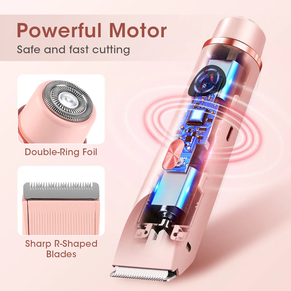 Ms.Dear Dual-Head Women's Electric Shaver & Bikini Trimmer Women's Electric Shaver QXL