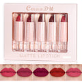 CmaaDu 5-Pc Matte Lipstick Set | Waterproof Long-Lasting Nudes Matte Lipstick Set QXL 02 Full Size