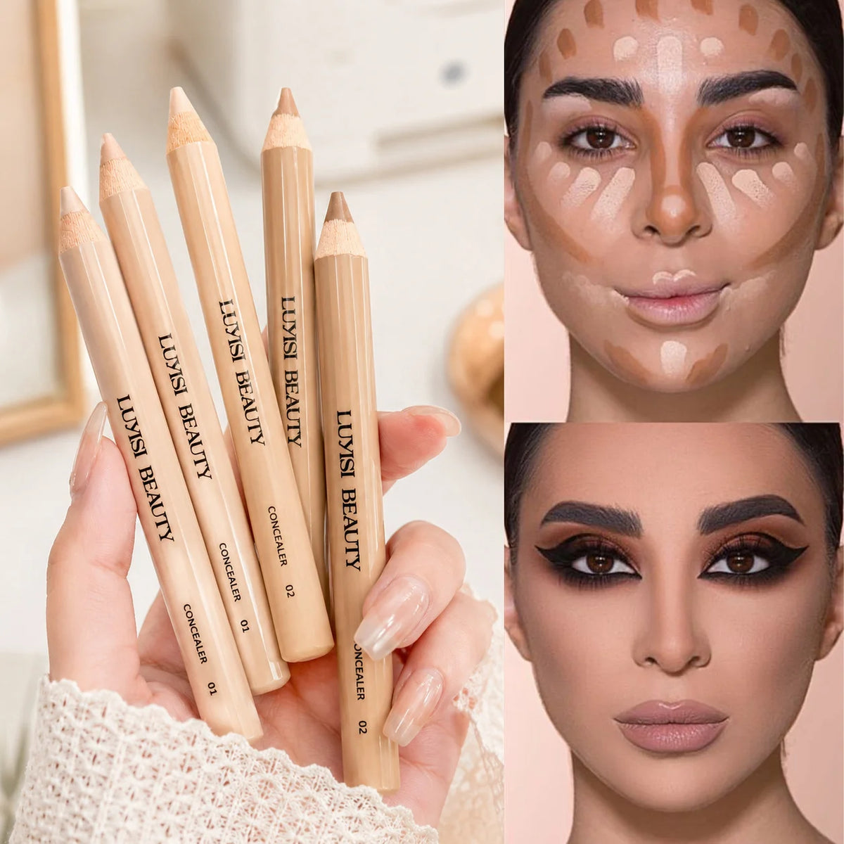 Creamy Waterproof Concealer Stick | High Coverage Matte Finish Concealer Stick QXL