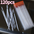 120-Pack Disposable Double-Ended Dental Picks | Tooth Cleaners Disposable Dental Picks QXL WHITE 120pcs