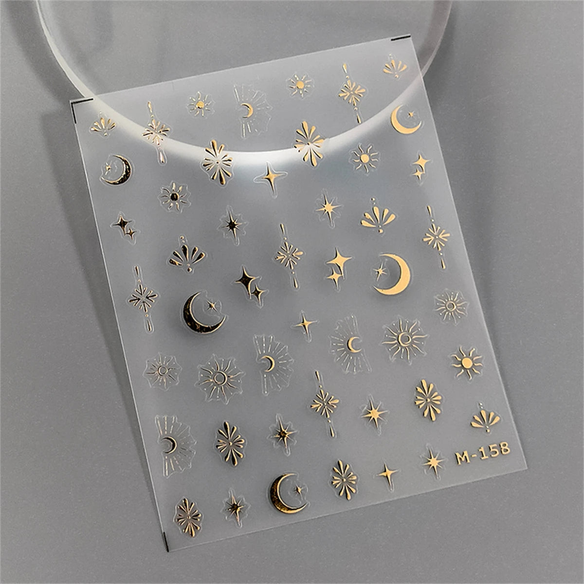 5D Star & Moon Nail Art Stickers | Laser Slider Decals Nail Art Stickers QXL 1pcs