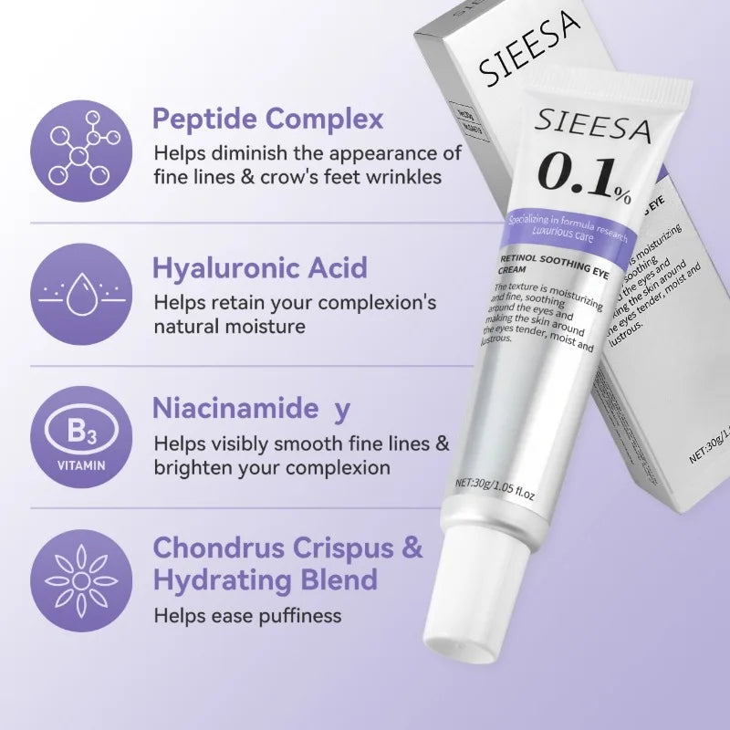 Retinol Eye Cream – Dark Circles, Fine Lines & Firming | 30g Retinol Eye Cream QXL
