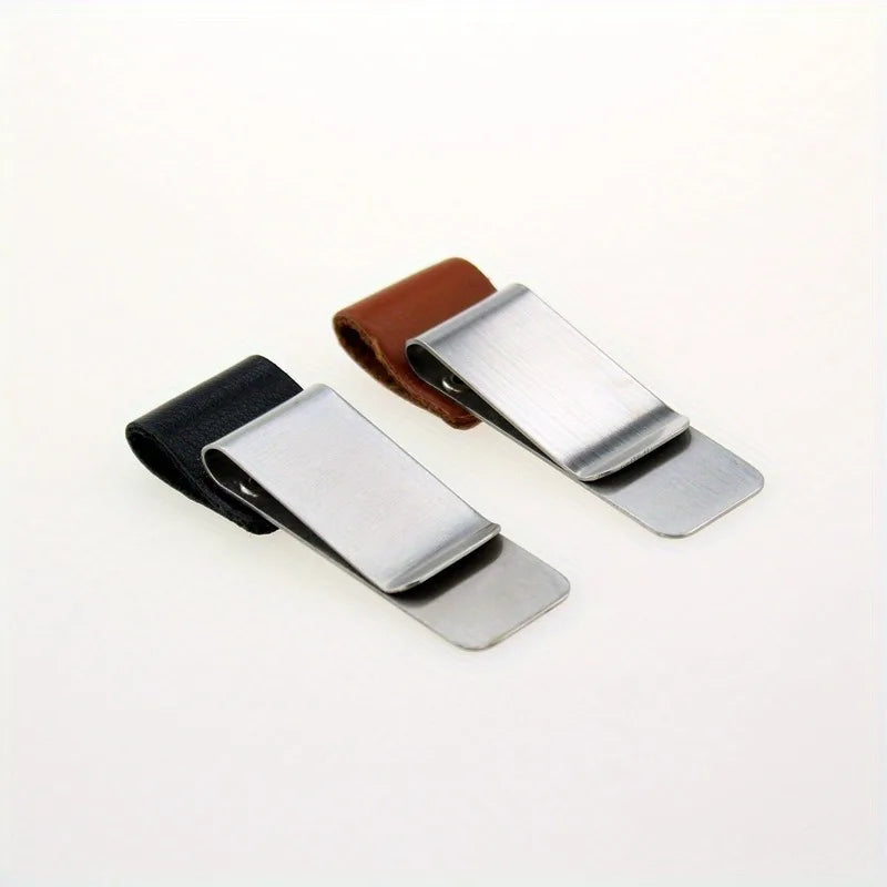 Metal Pen Clip & Card Holder for Laptop & Desk | Stationery Desk Pen Clip QXL