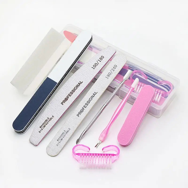 8-Piece Manicure Set – Nail Files, Cuticle Pusher & Case Manicure Tool Set QXL